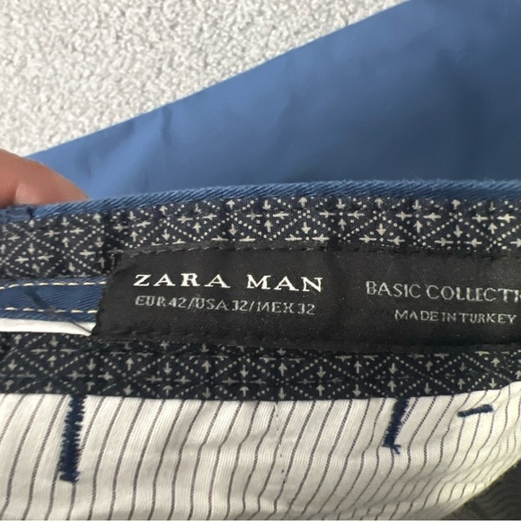 Zara Man Basic Collection Men's Size 32 Pants Navy Tapered Flat Front. - Picture 5 of 16